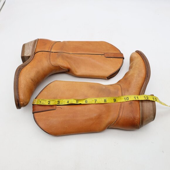 Abilene Cowboy Boots Women’s Size 6 M Brown Leather Vibram Soles USA Made - Picture 5 of 10